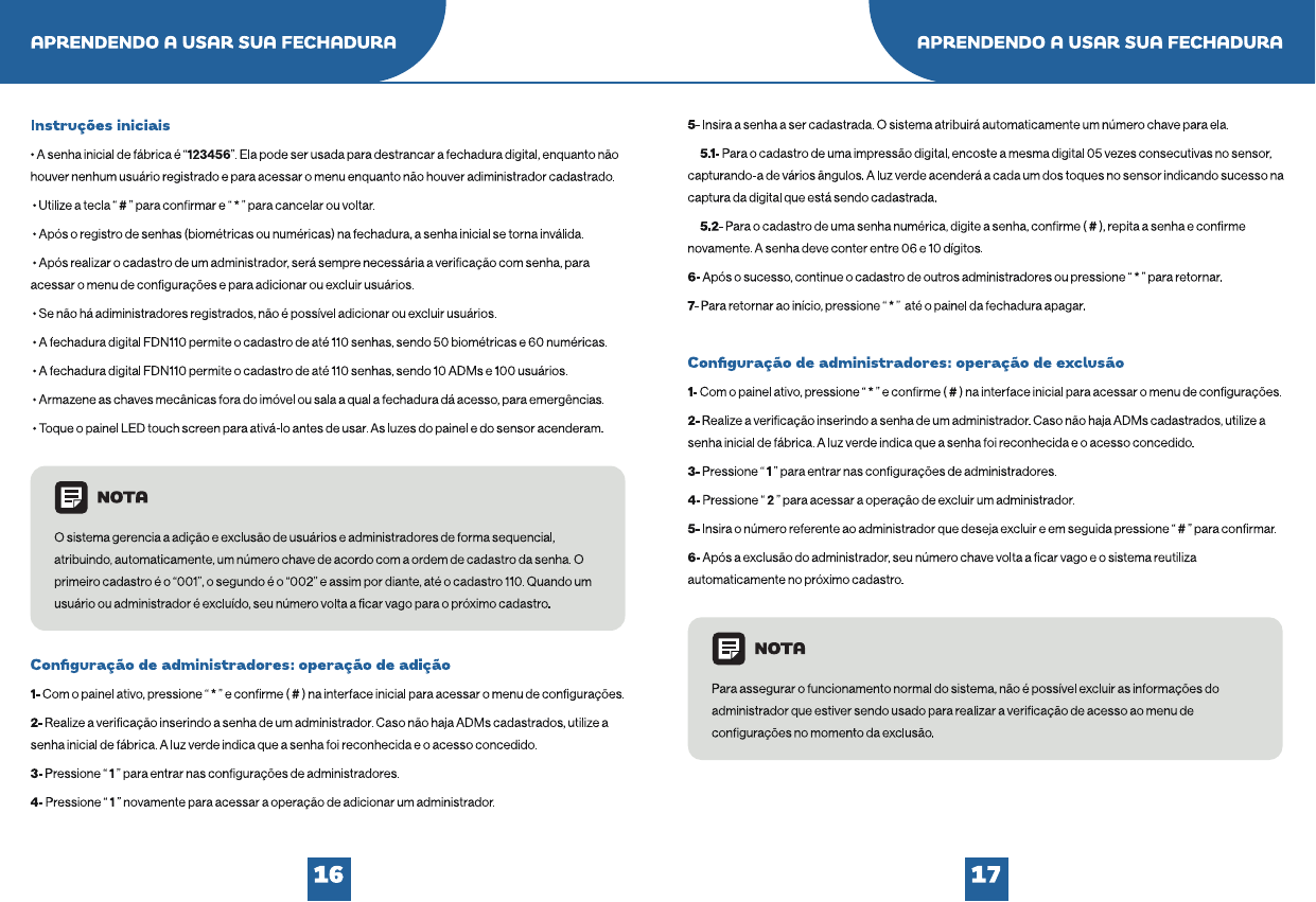Manual Fechadura Digital FDN 110 — página 9 de 13